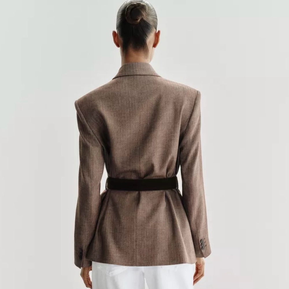 Zara Brown Blazer Jacket - Picture 2 of 15